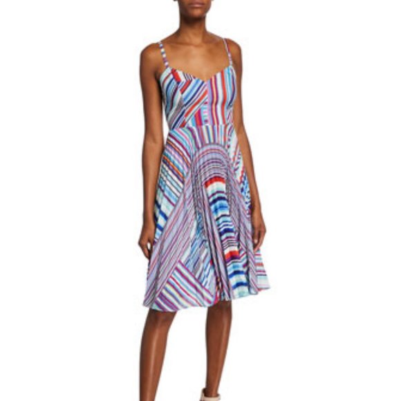 NWT Parker Magna Striped Dress Sz 10 - Picture 1 of 7